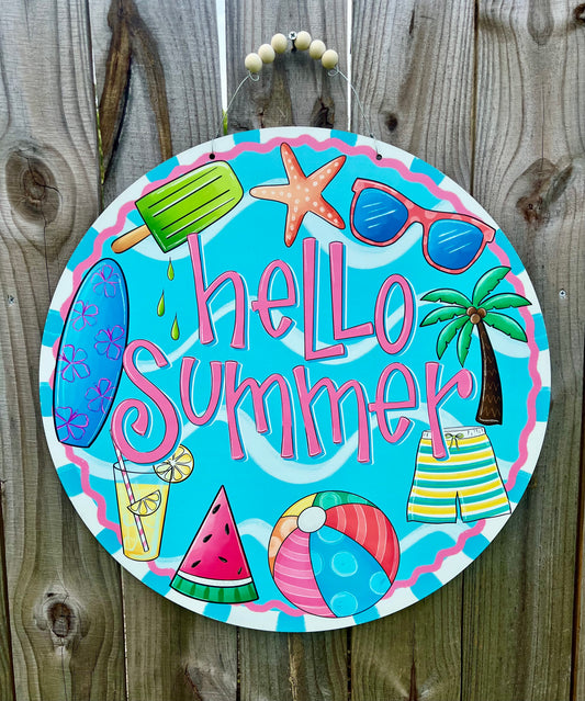 Hello Summer Door Hanger