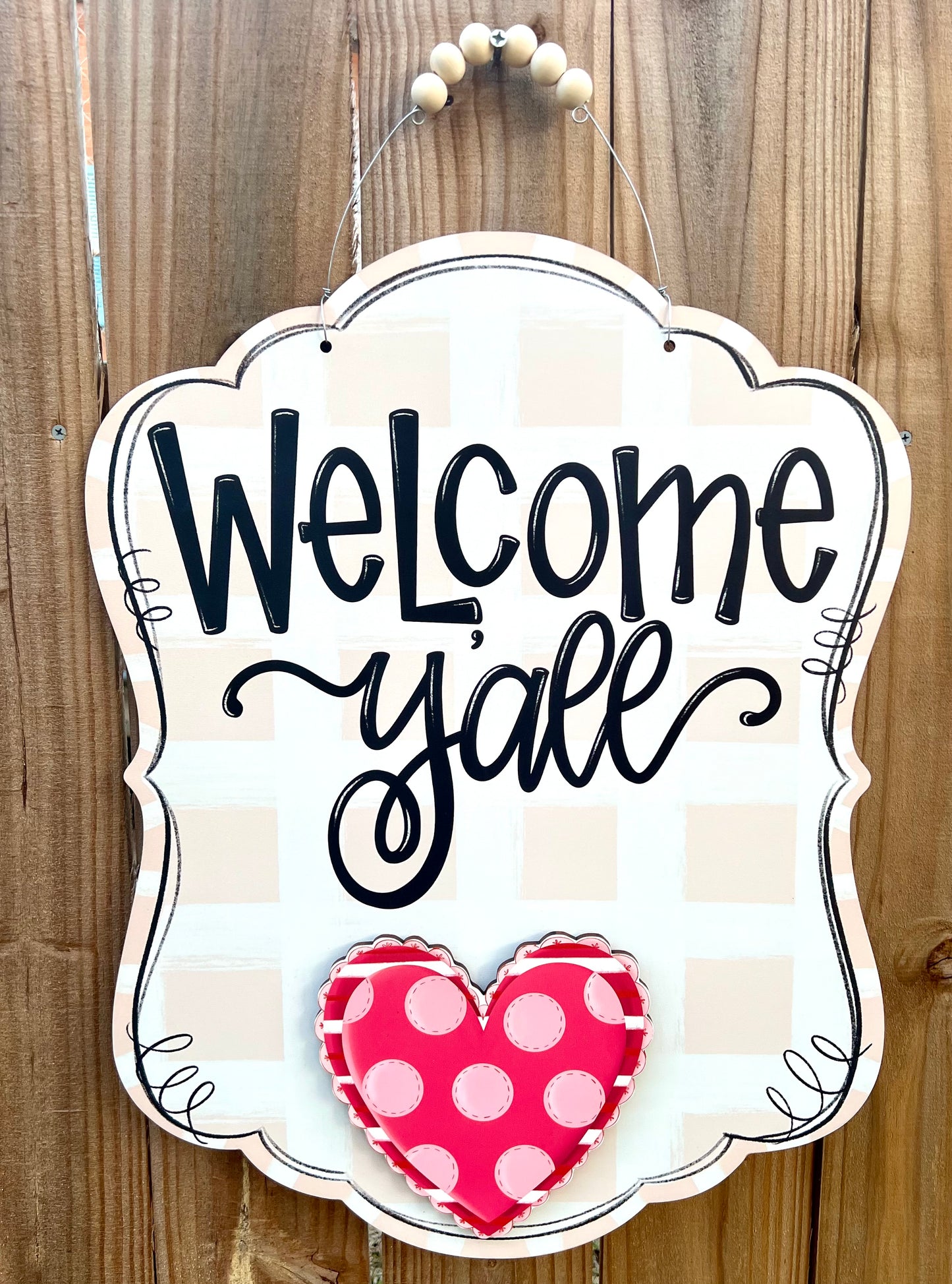 Welcome Y’all Interchangeable Door Hanger