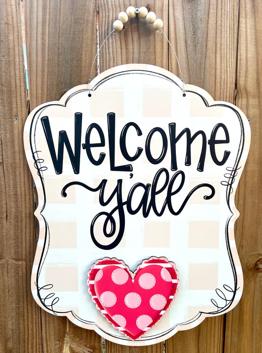 Welcome Y’all Interchangeable Door Hanger