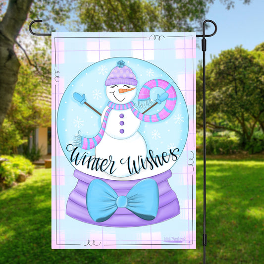 Snow Globe Garden Flag